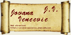 Jovana Venčević vizit kartica